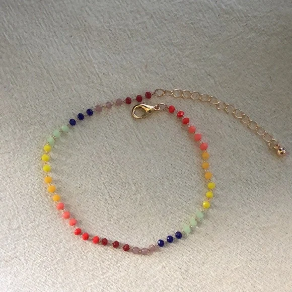 Multicolored Boho Anklet - Picture 7 of 9
